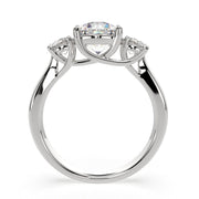 Hana Round Cut 3 Stone Engagement Ring Setting - Nivetta